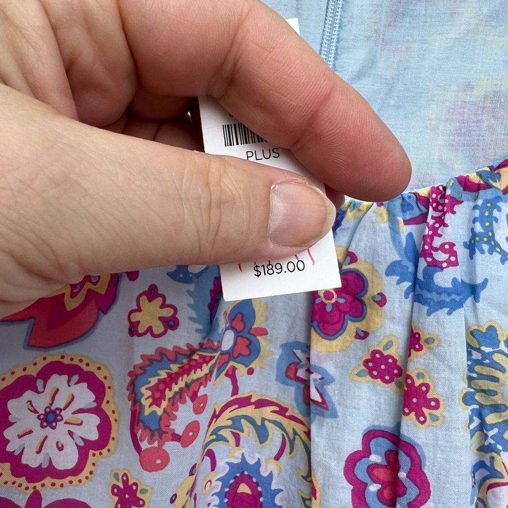 NWT Talbots Pretty Blues Multicolor Floral Lined MIDI Dress - Picture 5 of 6